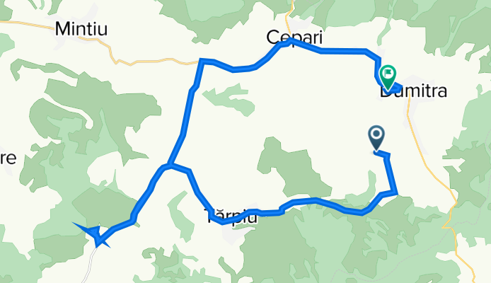 47.208° N 24.456° W to Dumitra