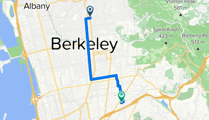 1371 Shattuck Ave, Berkeley to 5910 Chabot Rd, Oakland
