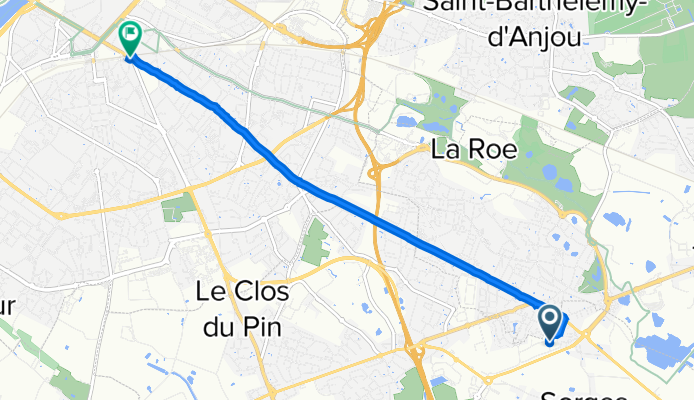 Chemin de Pellouard 7, Les Ponts-de-Cé to Place André Leroy 13, Angers