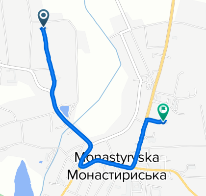 вул. Долішня 51, Монастириська to вул. Романа Шухевича 3, Монастириська