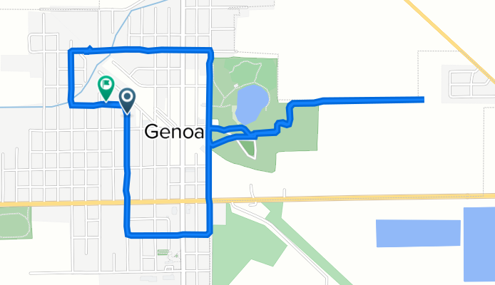 Superior Street 606, Genoa to West 7th Street 308, Genoa