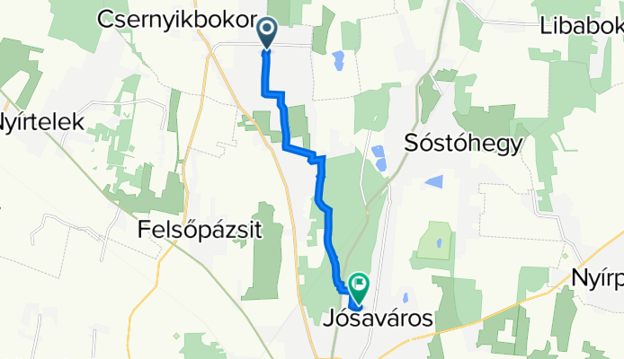 Kollégium utca 69., Nyíregyháza to Ungvár sétány 20., Nyíregyháza