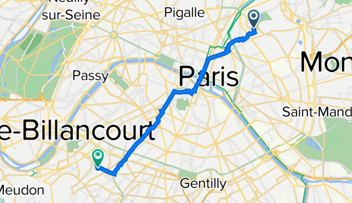 18–22 Rue Lauzin, Paris nach 6 Rue de la République, Vanves