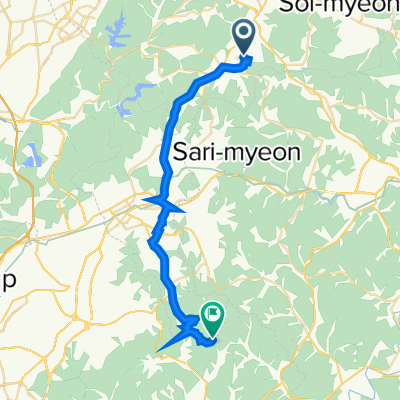 194 Wonnamsandan-ro, Eumseong-gun to 139–197 Sotjeommal-gil, Jeungpyeong-gun