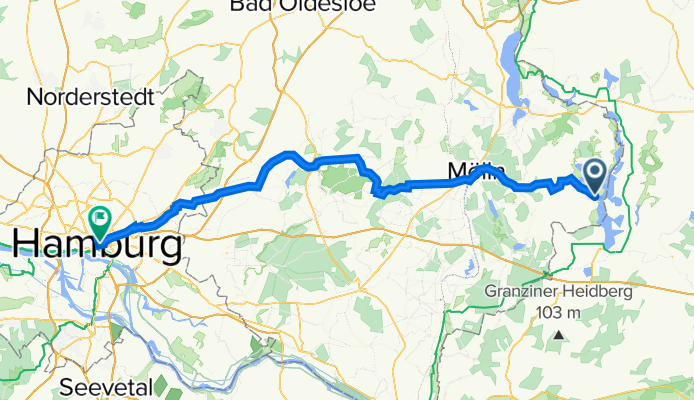 Lindenallee 2, Seedorf nach Heidi-Kabel-Platz 16, Hamburg