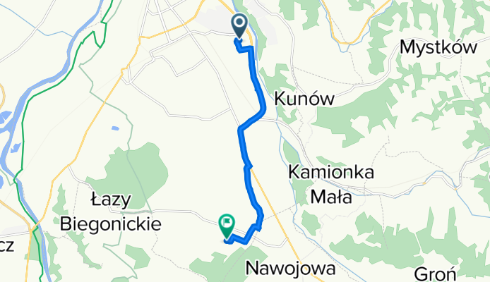 Konstantego Klemensa Gucwy 32, Nowy Sącz do Stadnickich 24A, Nowy Sącz