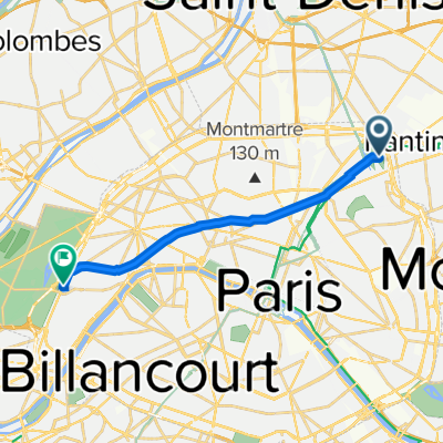 Allée du Belvédère, Paris à 25 Boulevard Suchet, Paris