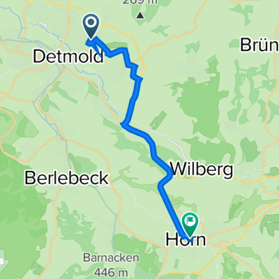 Richthofenstraße 67, Detmold nach Wallstraße 10–18, Horn-Bad Meinberg