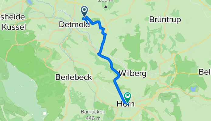 Richthofenstraße 67, Detmold nach Wallstraße 10–18, Horn-Bad Meinberg