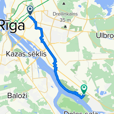 От Aleksandra Čaka iela 112, Rīga до Gaisa iela, Rīga