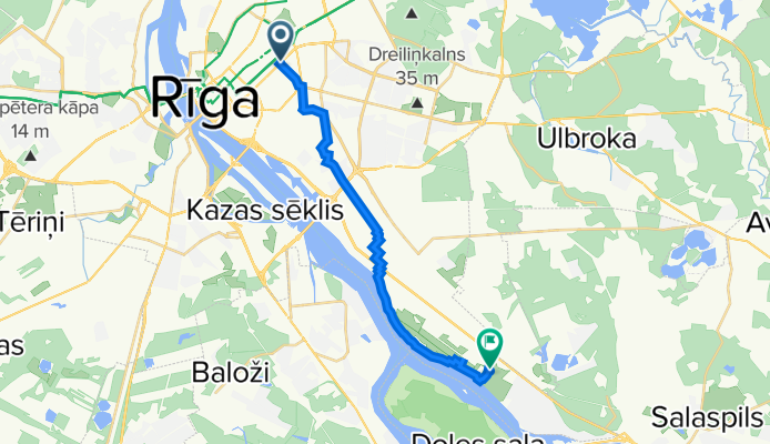 От Aleksandra Čaka iela 112, Rīga до Gaisa iela, Rīga