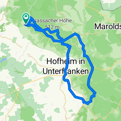 Birnfeld Haßberge Schwedenschanze Eichelsdorf Hofheim Radweg Junkersdorf Königsberg Haßberge Manau Walchenfeld Stöckach Haßberge Birnfeld