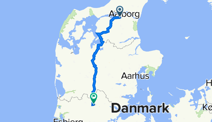 Nibevej 355, Aalborg nach Nordmarksvej, Billund