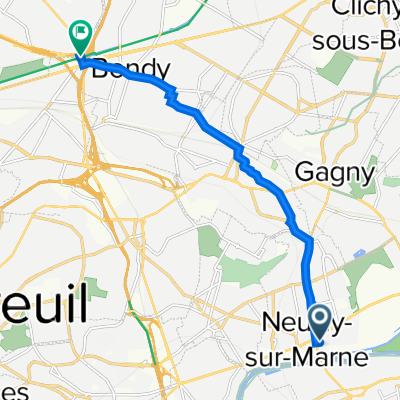 76bis Place du Chanoine Héroux, Neuilly-sur-Marne à Pont de Bondy, Bondy