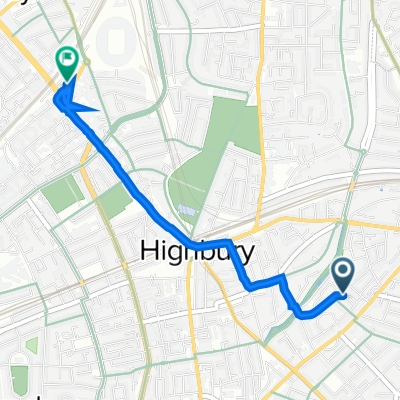 14 Upper Gulland Walk, London to 236-250 Holloway Road, London