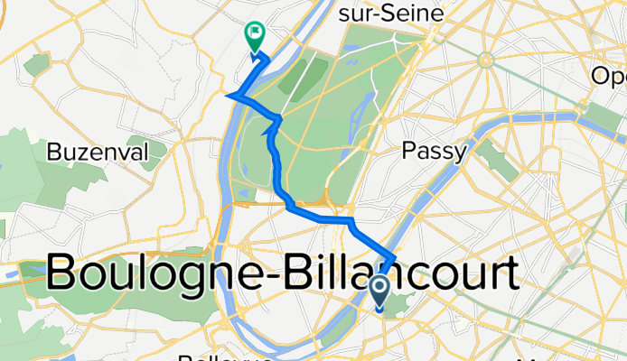 Esplanade de Séoul-Guro, Issy-les-Moulineaux à 11 Rue Salomon de Rothschild, Suresnes