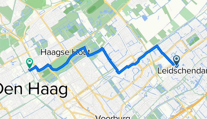 Schubertlaan 1, Leidschendam naar Frederikstraat 41, Den Haag