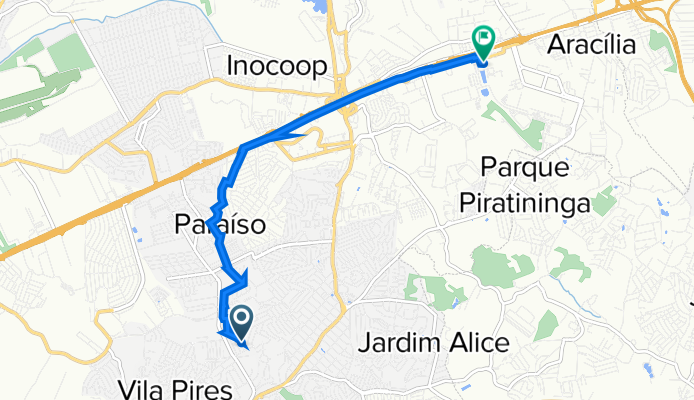 De Rua Timbó 355 a Avenida Júlia Gaioli 868