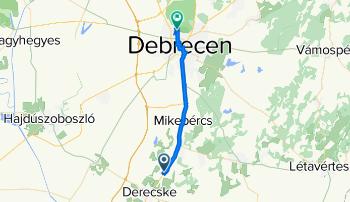 47, Derecske to Komlóssy út 56., Debrecen
