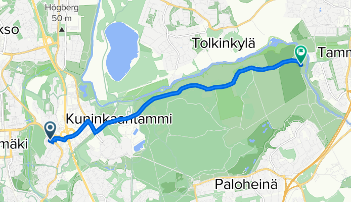 Ukonkivenpolku 4, Vantaa to Laamannintie, Helsinki