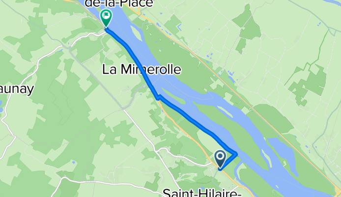 Route de Gennes, Saumur à 35 Rue des Bateliers, Chênehutte-Trèves-Cunault