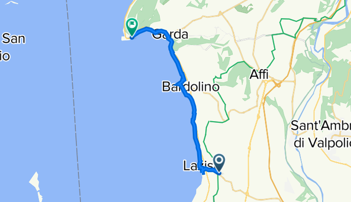 Da Via degli Ulivi 2, Lazise a Via San Vigilio 13, Garda
