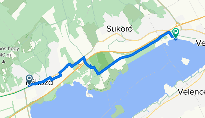 Budai út 36, Pákozd to Fő utca 144, Velence