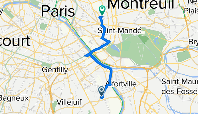 12 Rue Neuve, Vitry-sur-Seine à 31Bis Rue des Vignoles, Paris