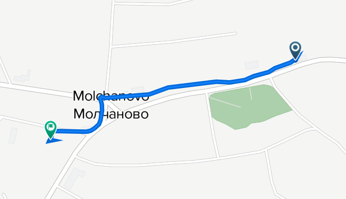 От улица Димитрова 68А, Молчаново (молчановский) до улица Валикова 2А, Молчаново (молчановский)