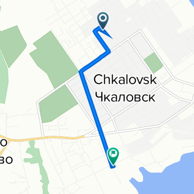 От Октябрьская улица 33, Чкаловск до Краснофлотская улица 8, Чкаловск