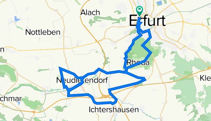 Albrechtstraße 27, Erfurt nach Albrechtstraße 38, Erfurt