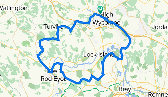 Route from Wycombe to Wycombe near river