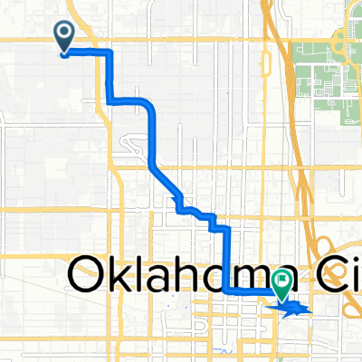 Okc Bike Trails Map Cycling Routes In Oklahoma City - 🚲 Bikemap