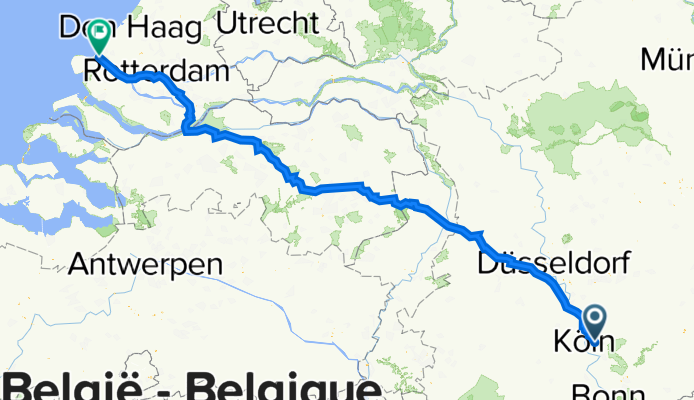 Geraer Straße 7, Köln nach Prins Hendrikstraat 272, Hoek van Holland