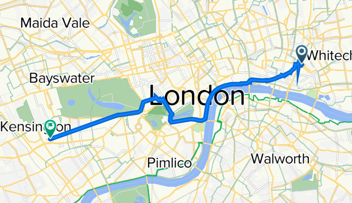 Bishopsgate 110 to Marloes Road 15