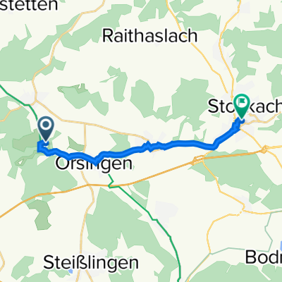 Schloss Langenstein 1, Orsingen-Nenzingen nach Aachenstraße 5, Stockach