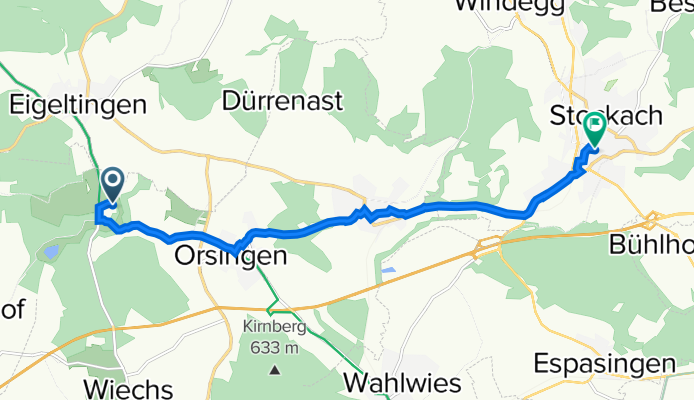 Schloss Langenstein 1, Orsingen-Nenzingen nach Aachenstraße 5, Stockach