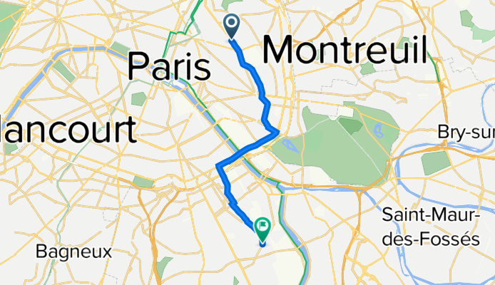 129–141 Boulevard de Ménilmontant, Paris à 2 Rue Gabriel Péri, Vitry-sur-Seine