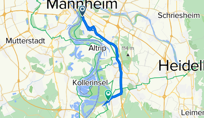 Windeckstraße 9, Mannheim nach Im Bruch 5, Ketsch (Gemeinde)