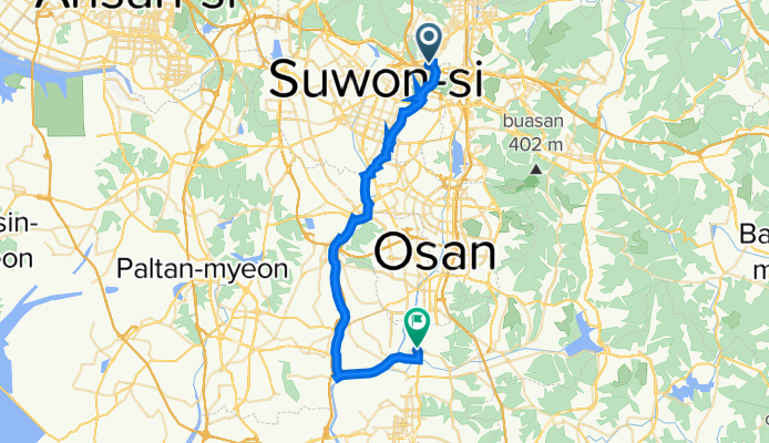 상현1동 ６５４−２, 용인시 to 진위면 １６５−２３, 평택시
