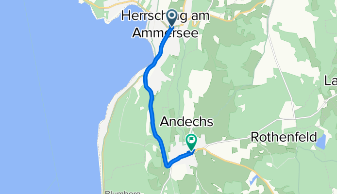 Mühlfelder Straße 2, Herrsching am Ammersee nach St2067 2, Andechs