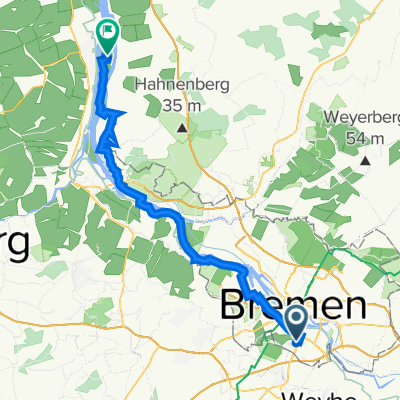 Köhnenweg 27, Bremen nach Straße ohne Straßennamen, Schwanewede