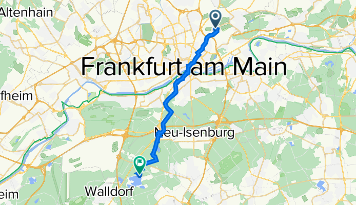 Ellerstraße 28, Frankfurt am Main nach Langen (Hessen)