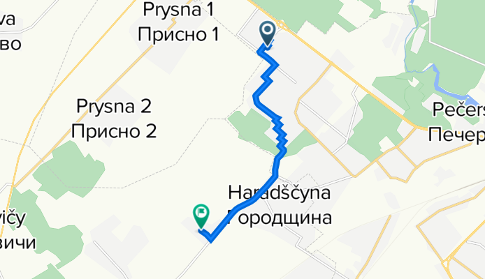 От Griunval'dskaya 6, Магілёў до Неизвестная дорога