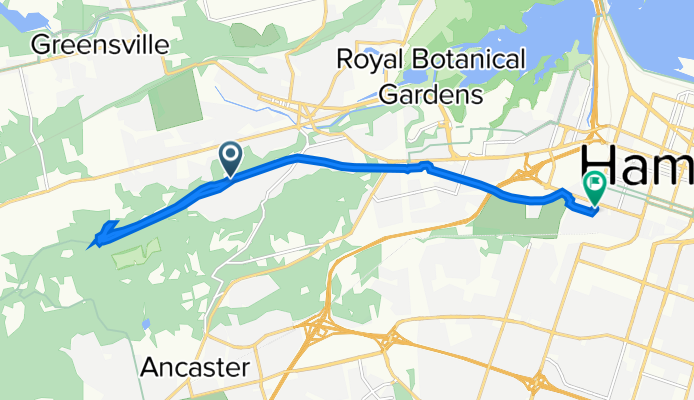Pleasant Valley West, Hamilton to 415 Dundurn St S, Hamilton