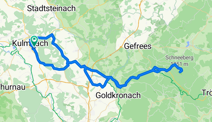 Kulmbach-Schneeberg und zurück