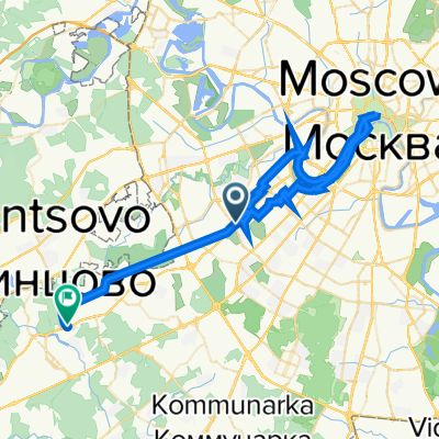 От Мичуринский просп., Москва до улица Летчика Ульянина 5, Москва