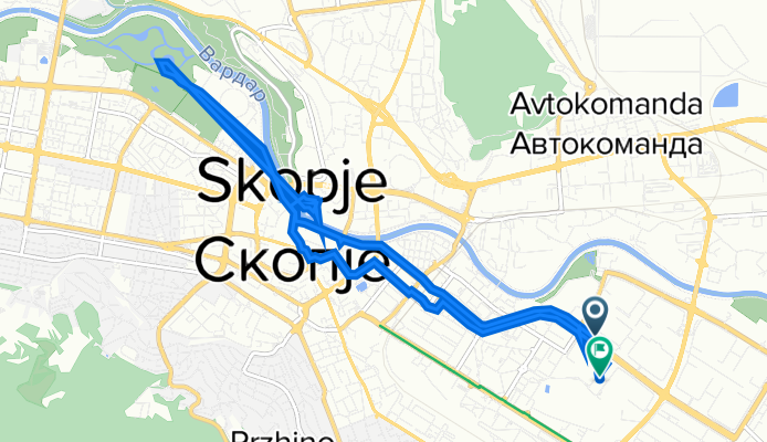 Скопје to Булевар Јане Сандански 72, Скопје