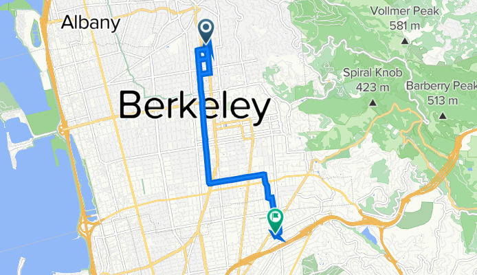 1326 Shattuck Ave, Berkeley to 5910 Chabot Rd, Oakland