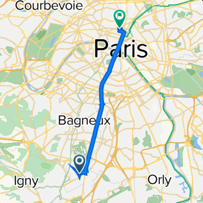 De Allée des Ormeaux 11, Antony à Rue de Paradis 46b, Paris